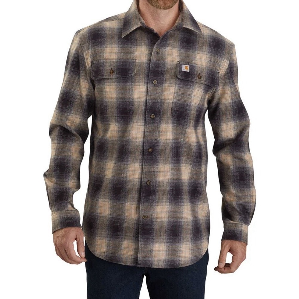 CARHARTT ORIGINAL FIT FLANNEL LONG-SLEEVE PLAID SHIRT XL Tall